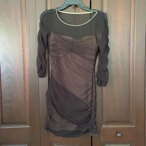 Mid Sleeve Black Dress